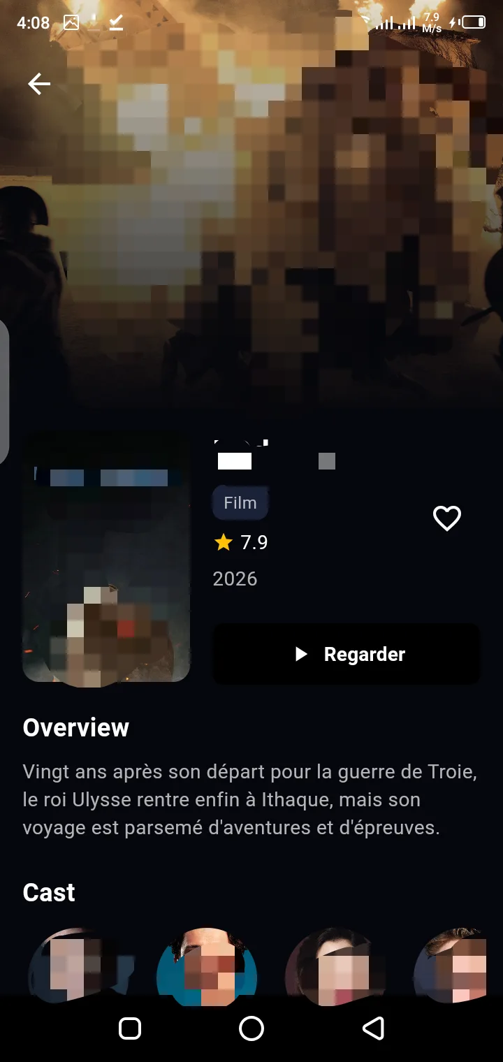WebFlix APK Android app home screen