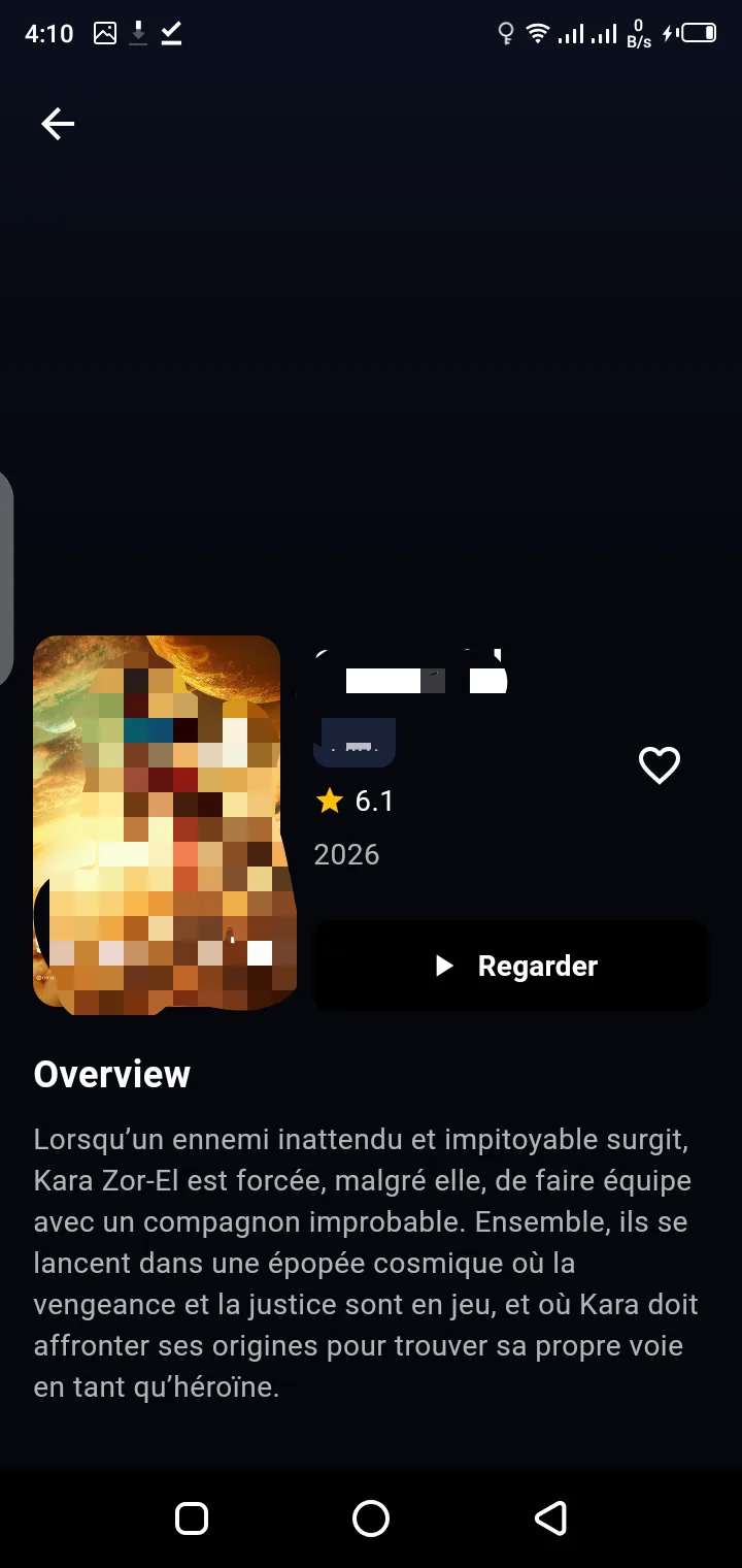 WebFlix Android app download and favorites view